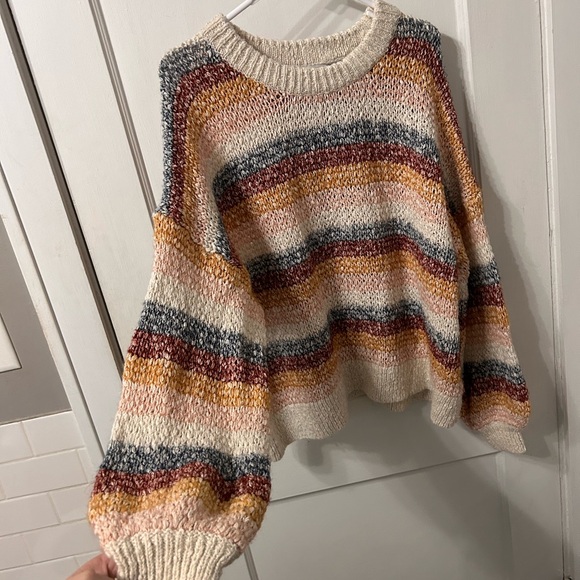 Madewell Multicolor Striped Crew Neck Sweater - Picture 2 of 4